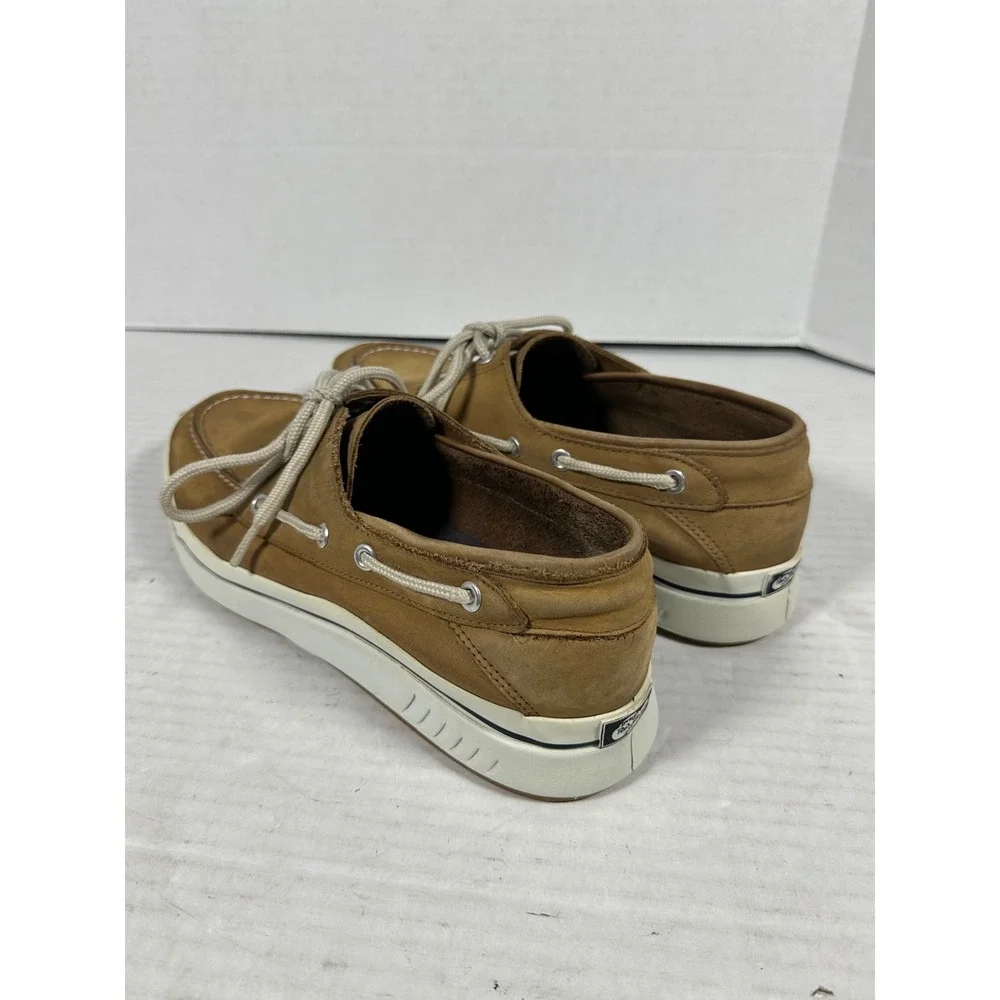 Sperry Top-Sider Mens 11M Tan Leather Boat Shoes Moc Toe Loafers 0884130 D3-CH17
